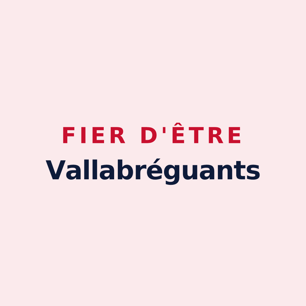 Magnet « Fier d'être Vallabréguants » — design pour Vallabrègues