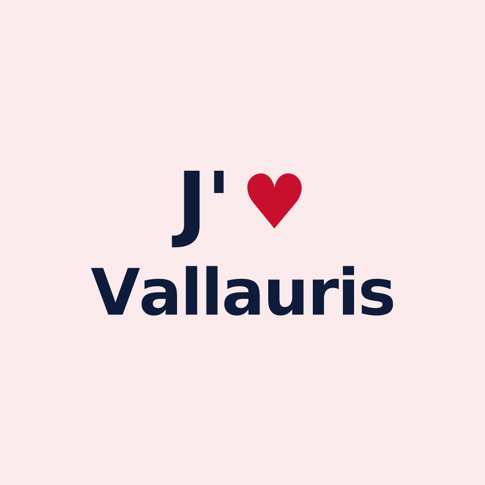Magnet personnalisé Vallauris — design J'aime Vallauris