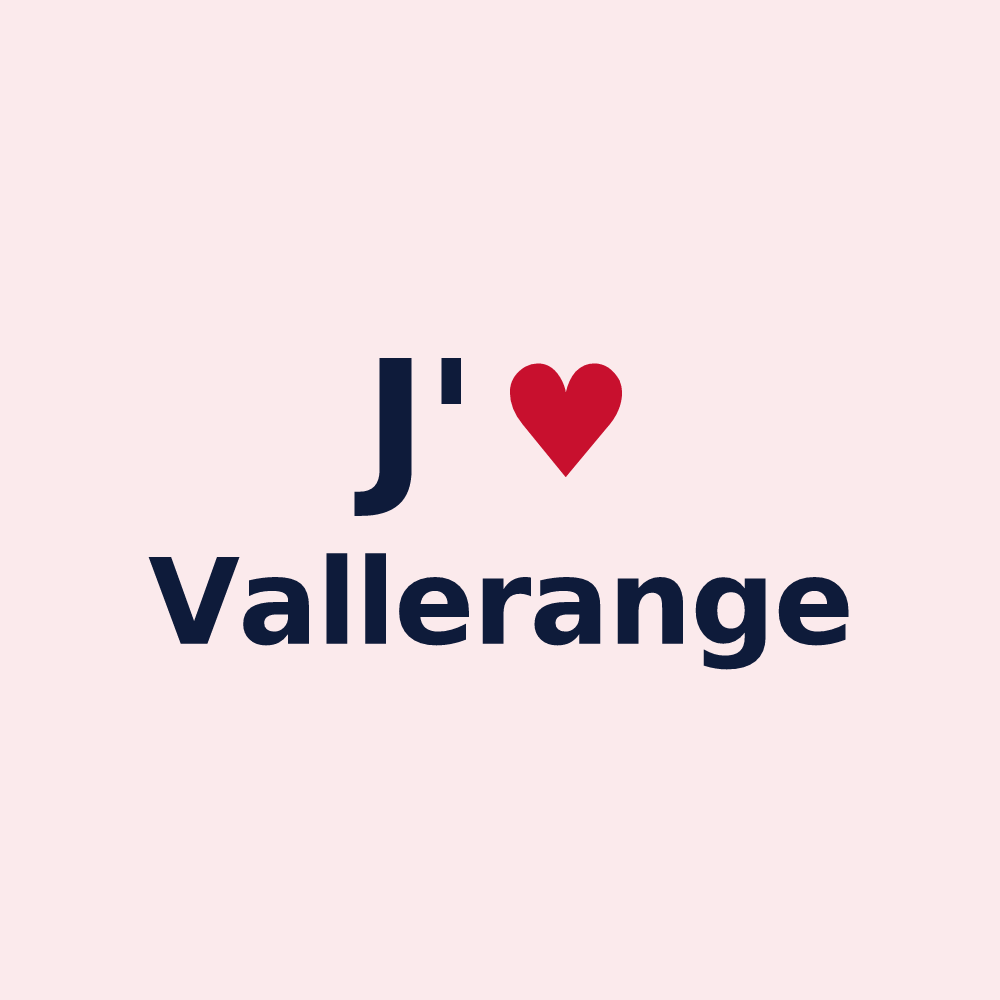 Magnet personnalisé Vallerange — design J'aime Vallerange