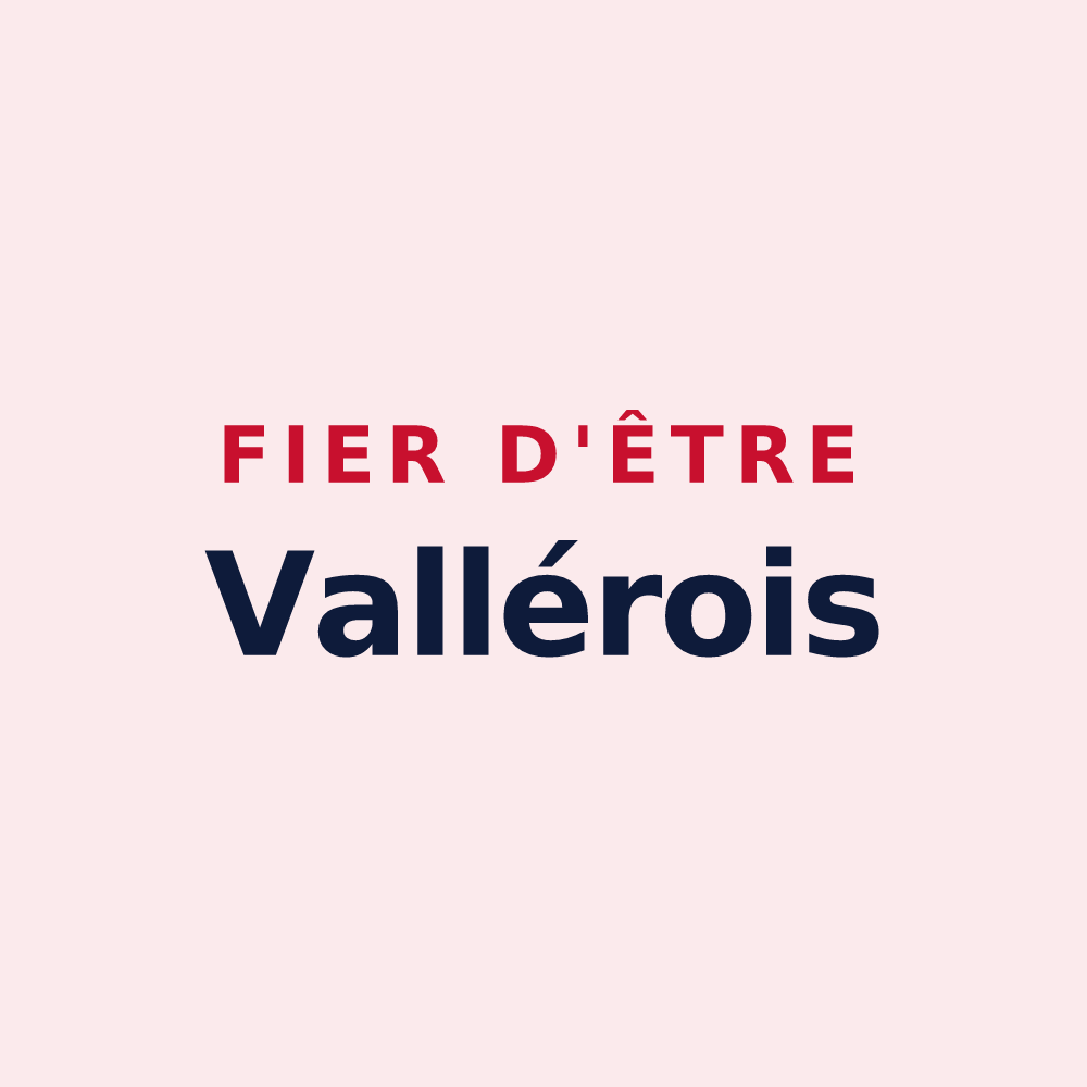 Magnet « Fier d'être Vallérois » — design pour Vallères