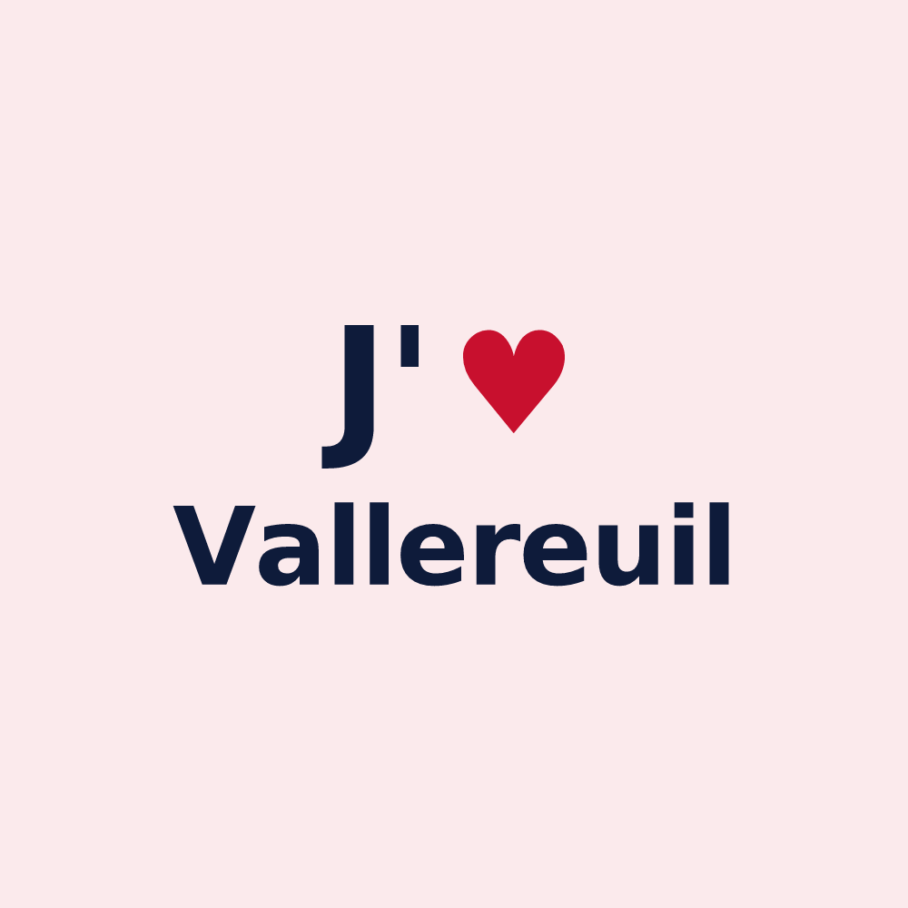 Magnet personnalisé Vallereuil — design J'aime Vallereuil