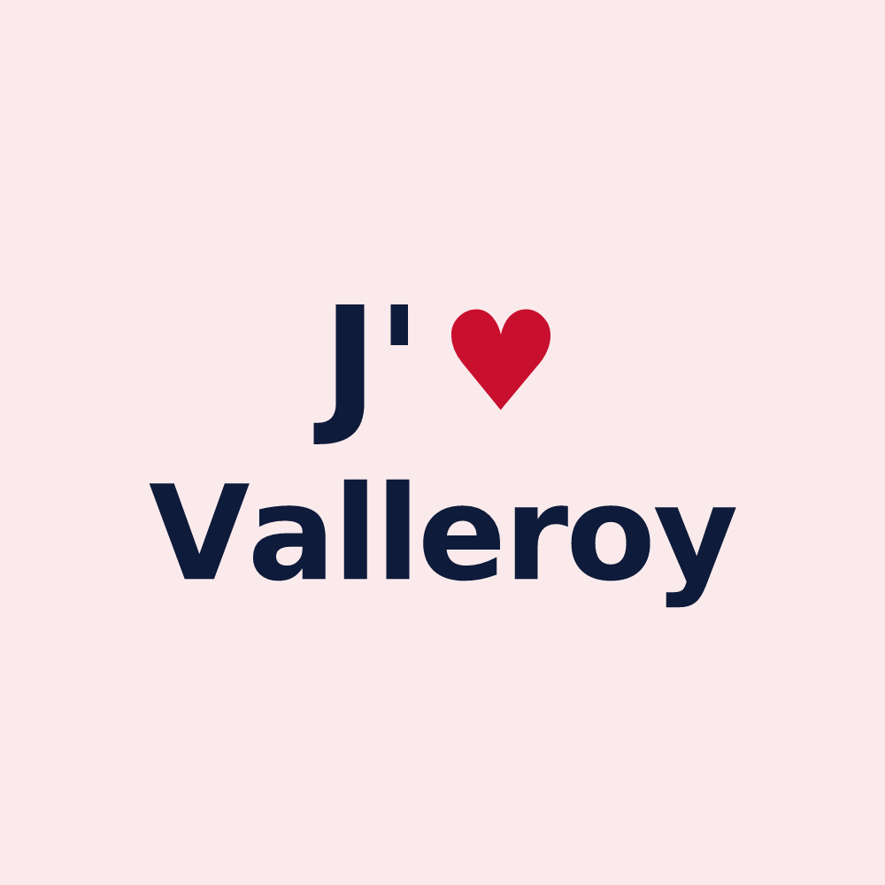 Magnet personnalisé Valleroy — design J'aime Valleroy