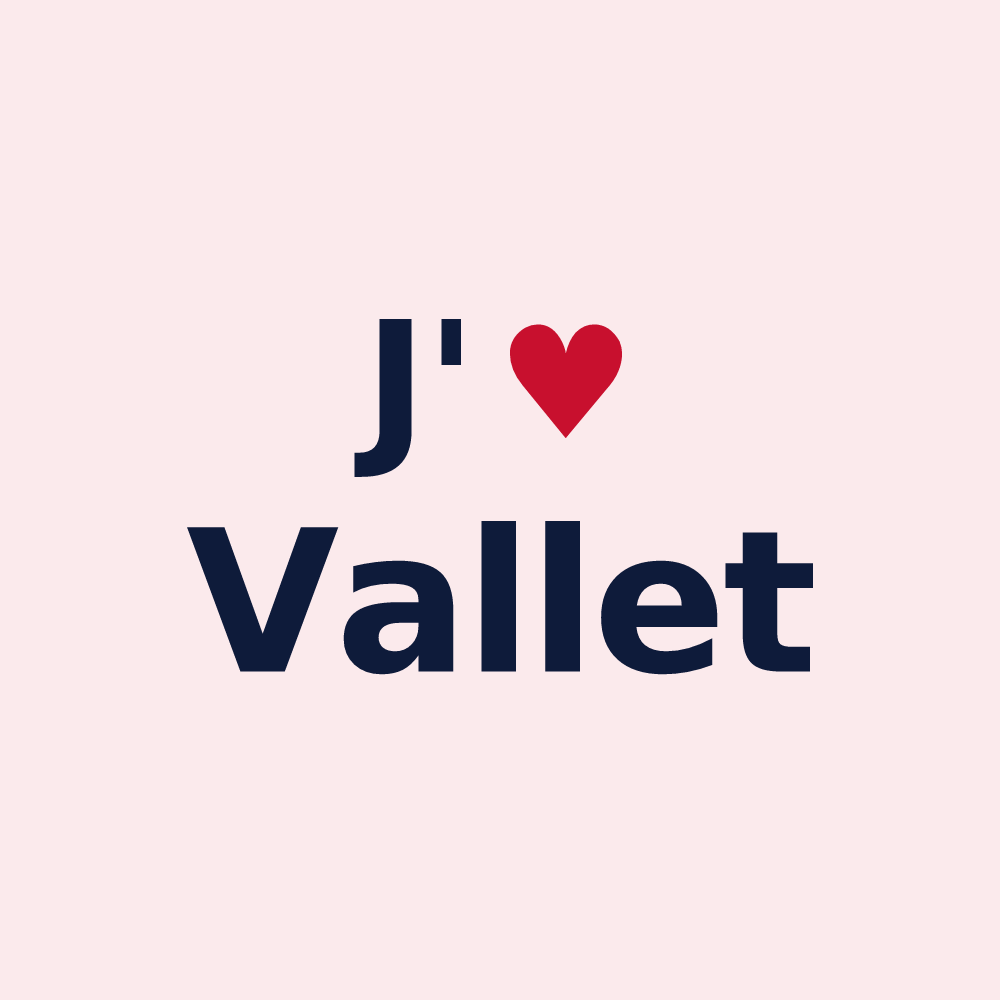 Magnet personnalisé Vallet — design J'aime Vallet