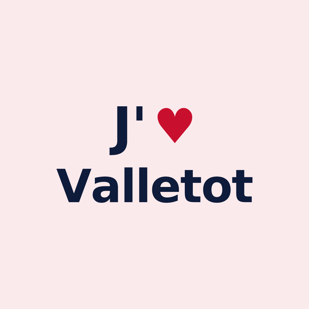 Magnet personnalisé Valletot — design J'aime Valletot