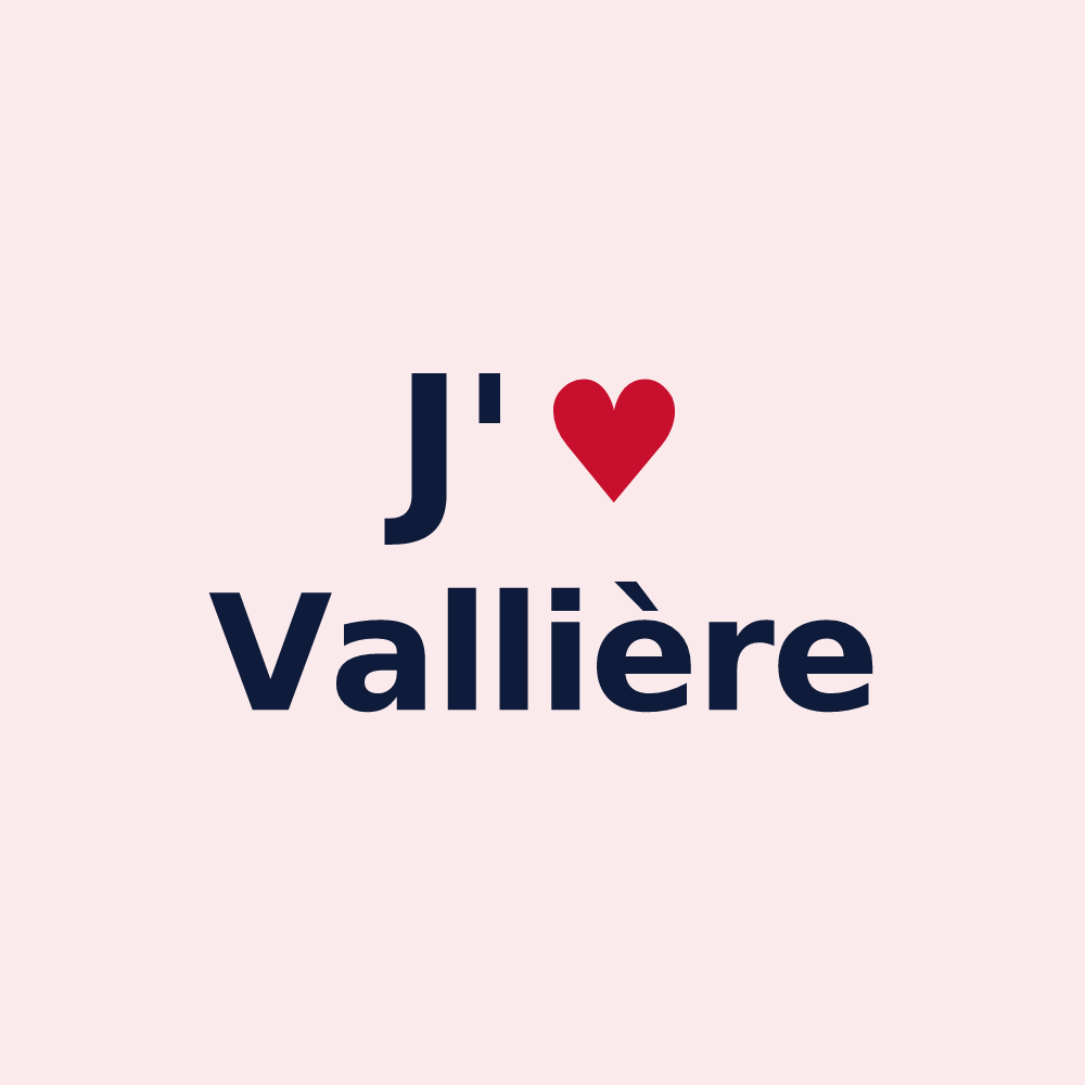 Magnet personnalisé Vallière — design J'aime Vallière