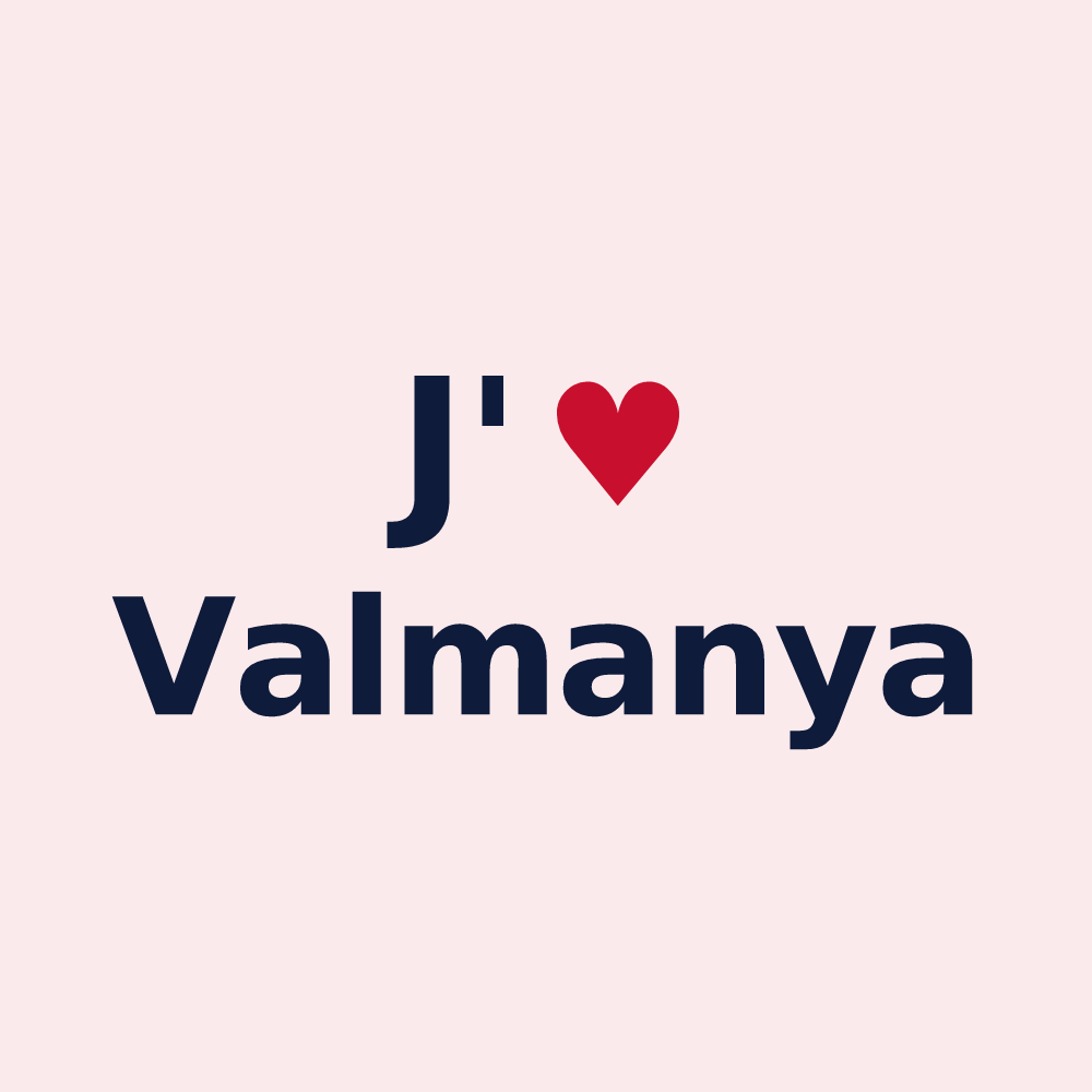 Magnet personnalisé Valmanya — design J'aime Valmanya
