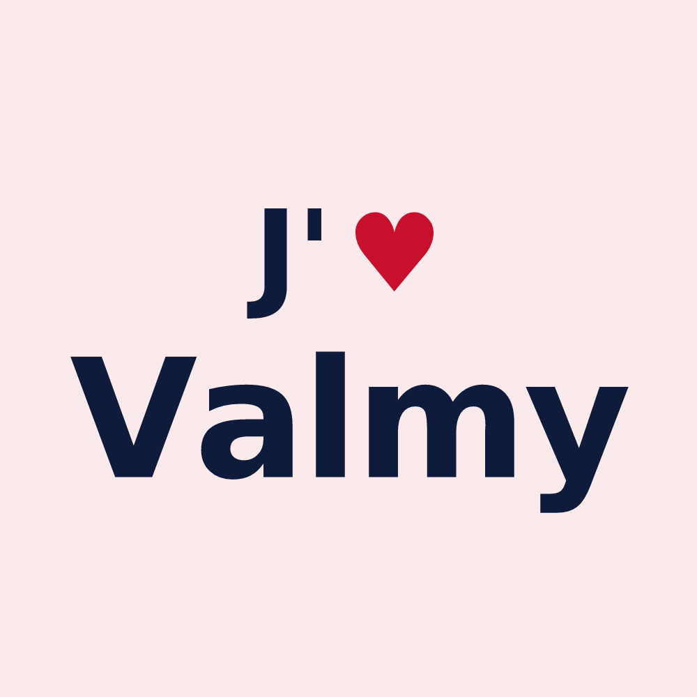 Magnet personnalisé Valmy — design J'aime Valmy