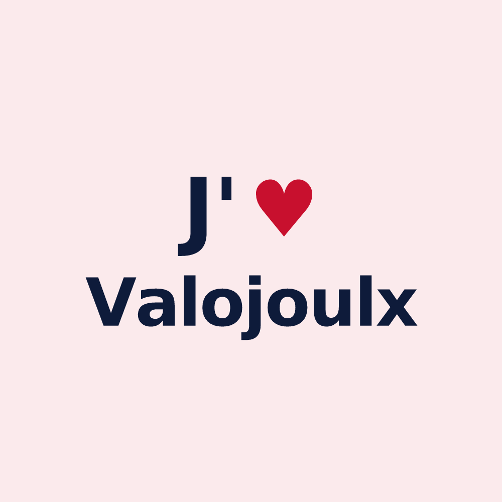 Magnet personnalisé Valojoulx — design J'aime Valojoulx