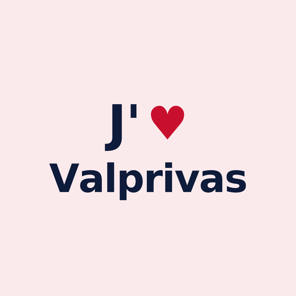 Magnet personnalisé Valprivas — design J'aime Valprivas