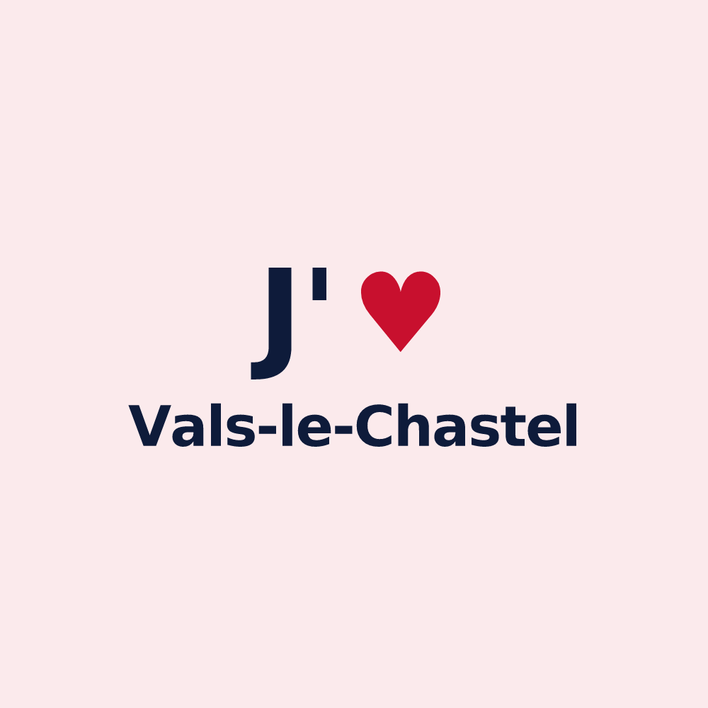Magnet personnalisé Vals-le-Chastel — design J'aime Vals-le-Chastel