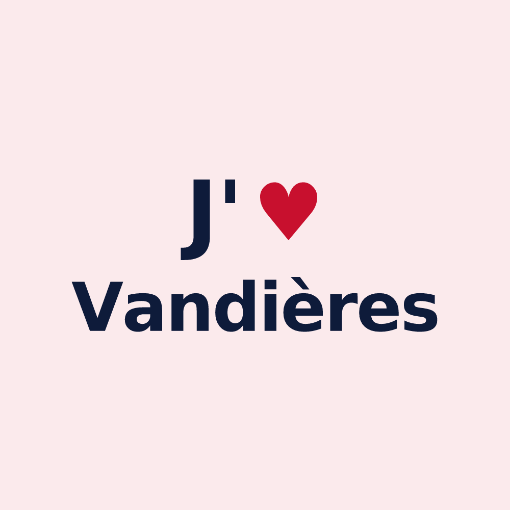 Magnet personnalisé Vandières — design J'aime Vandières