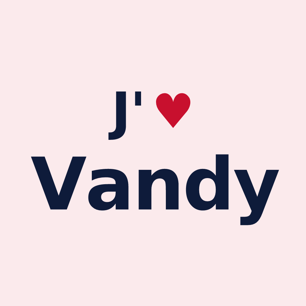 Magnet personnalisé Vandy — design J'aime Vandy