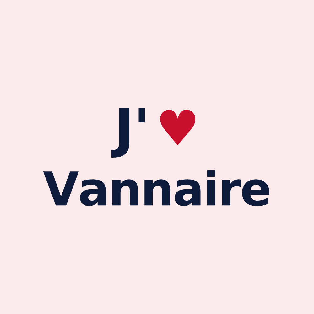 Magnet personnalisé Vannaire — design J'aime Vannaire