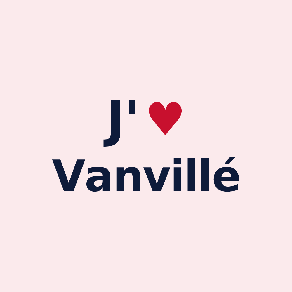 Magnet personnalisé Vanvillé — design J'aime Vanvillé