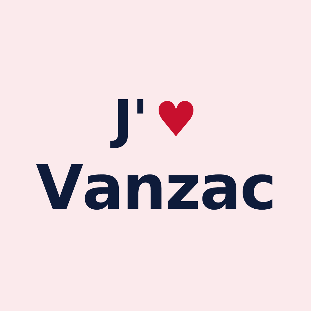 Magnet personnalisé Vanzac — design J'aime Vanzac