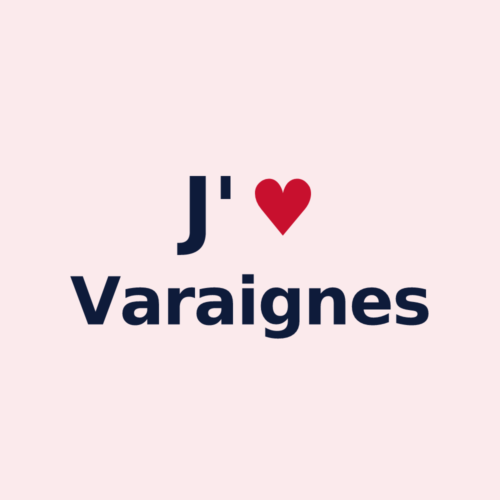 Magnet personnalisé Varaignes — design J'aime Varaignes