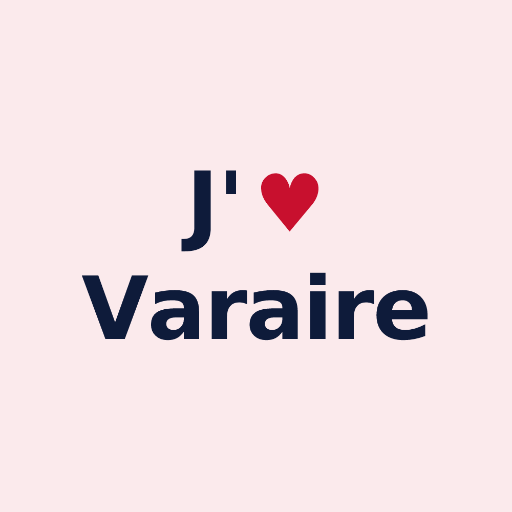 Magnet personnalisé Varaire — design J'aime Varaire