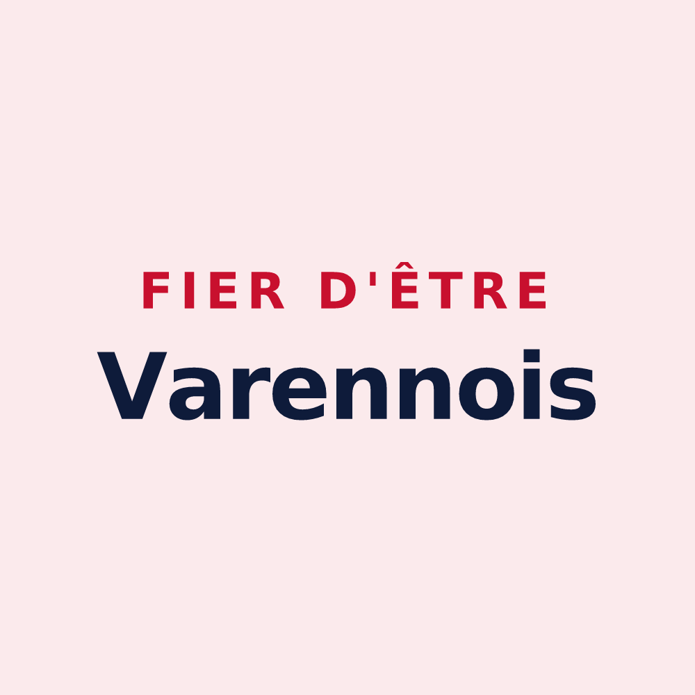Magnet « Fier d'être Varennois » — design pour Varennes-sur-Allier