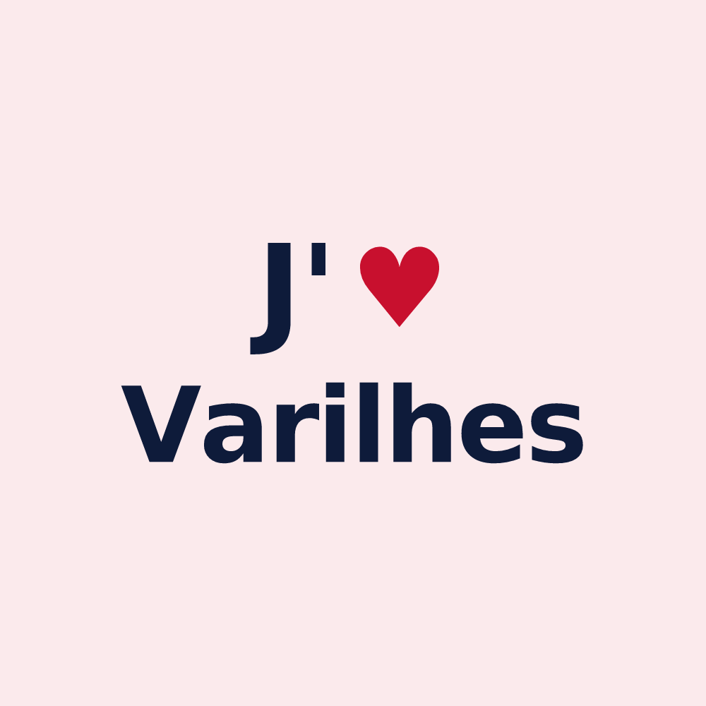 Magnet personnalisé Varilhes — design J'aime Varilhes