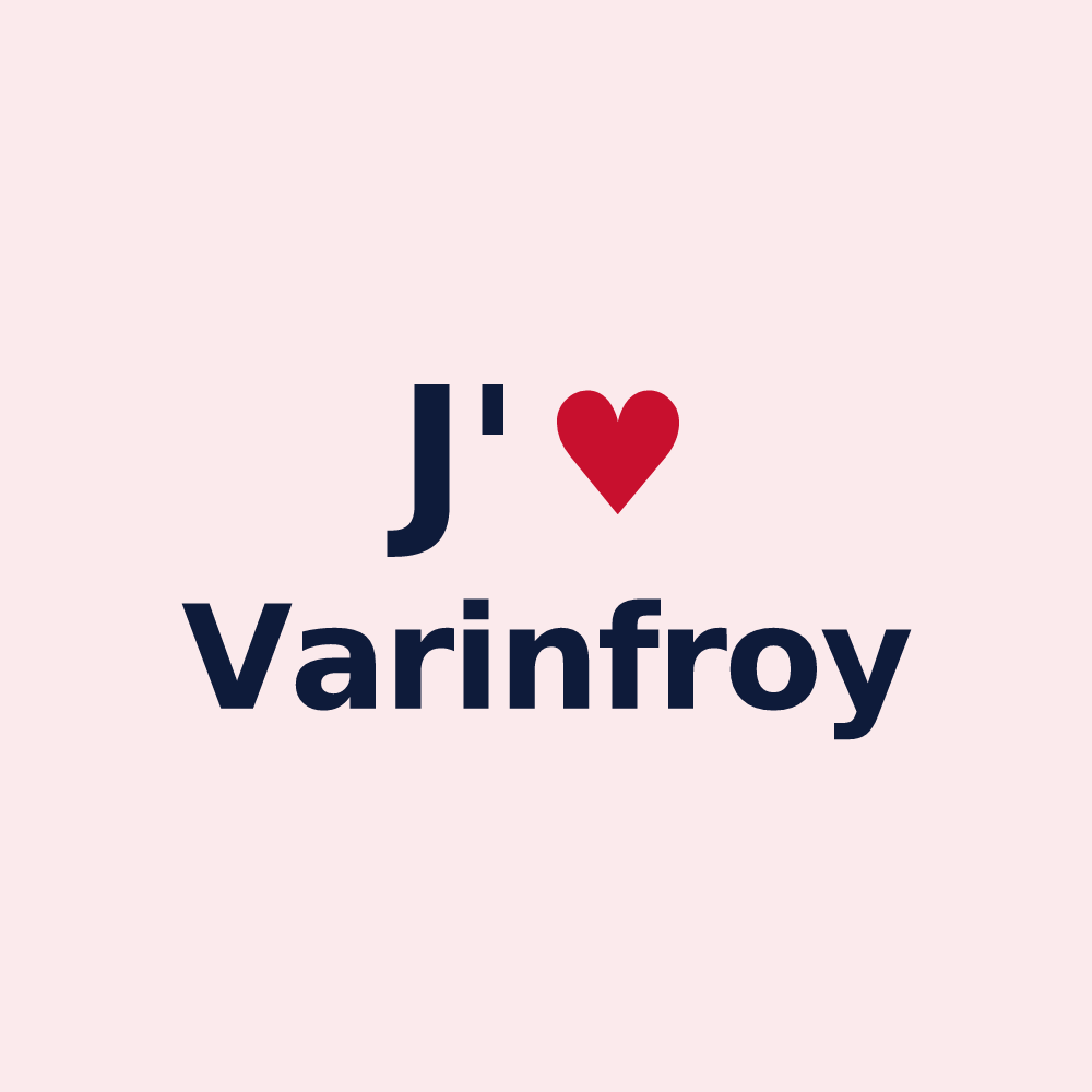 Magnet personnalisé Varinfroy — design J'aime Varinfroy