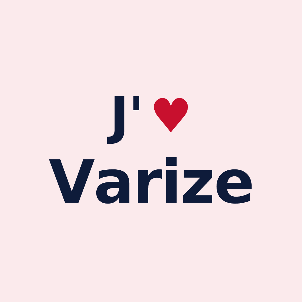Magnet personnalisé Varize — design J'aime Varize