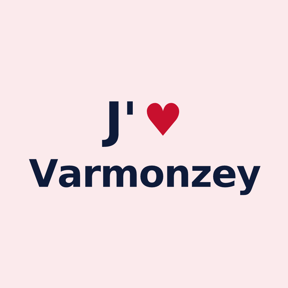 Magnet personnalisé Varmonzey — design J'aime Varmonzey