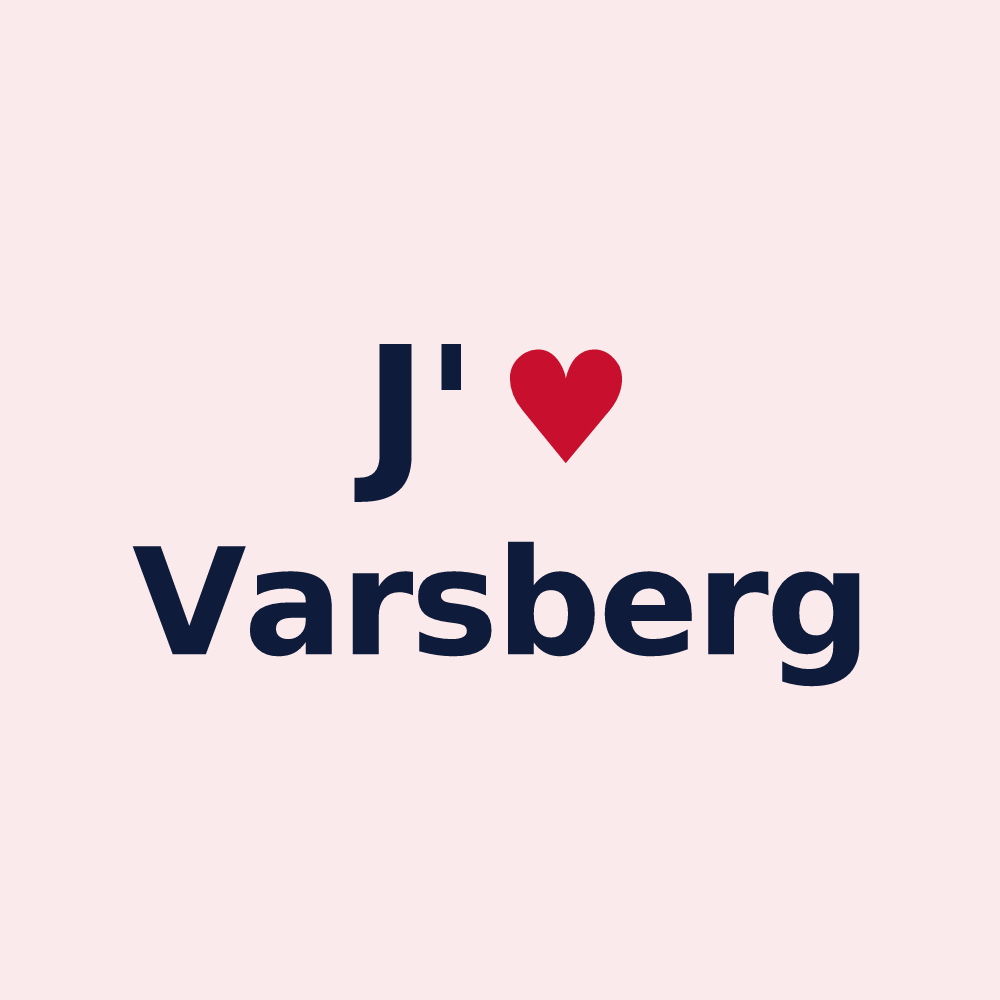 Magnet personnalisé Varsberg — design J'aime Varsberg