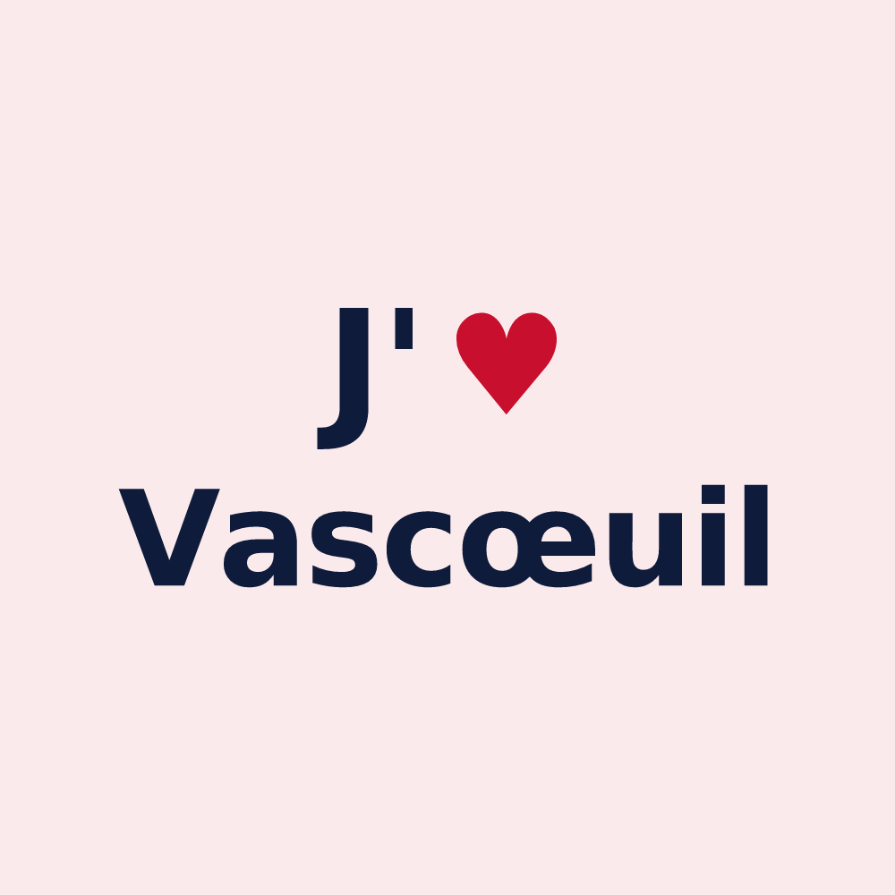 Magnet personnalisé Vascœuil — design J'aime Vascœuil