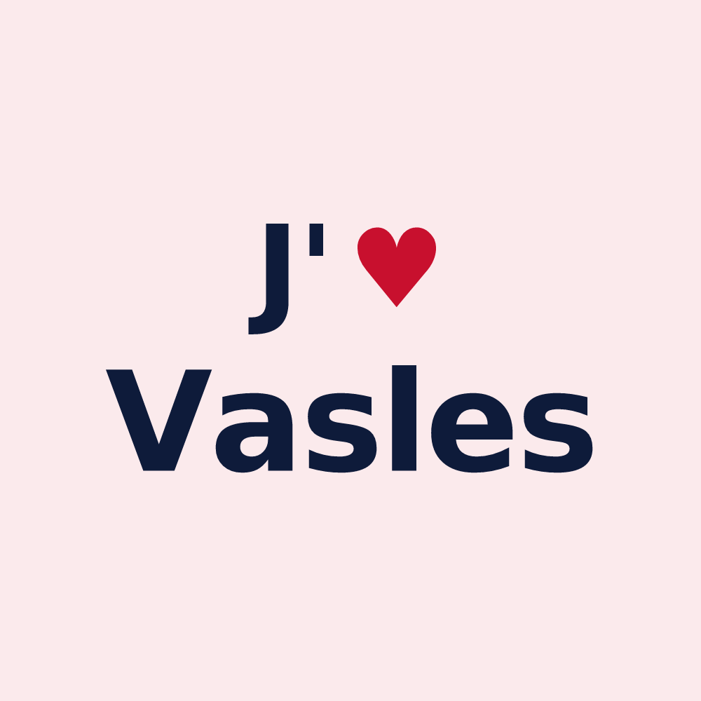 Magnet personnalisé Vasles — design J'aime Vasles