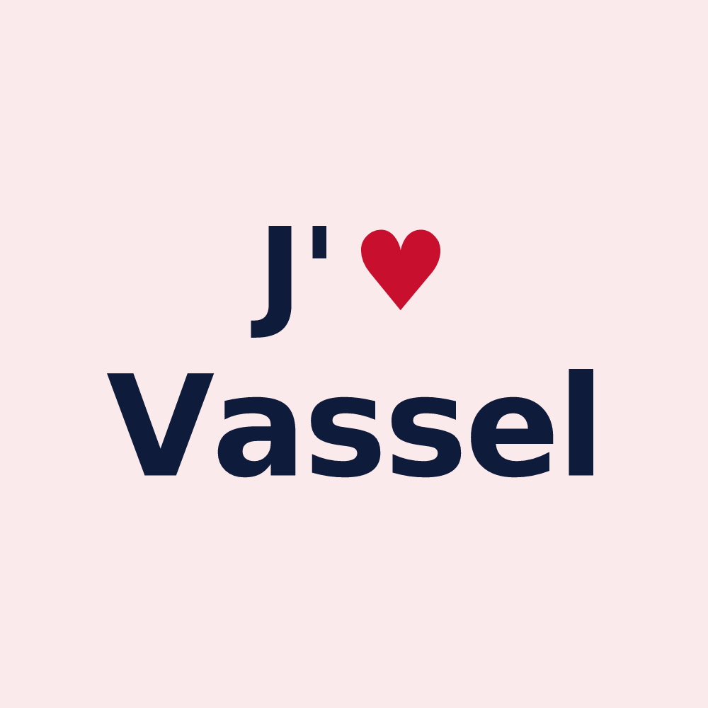 Magnet personnalisé Vassel — design J'aime Vassel