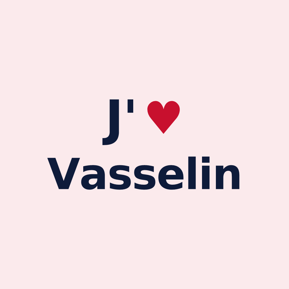 Magnet personnalisé Vasselin — design « J'aime Vasselin » imprimé sur le magnet