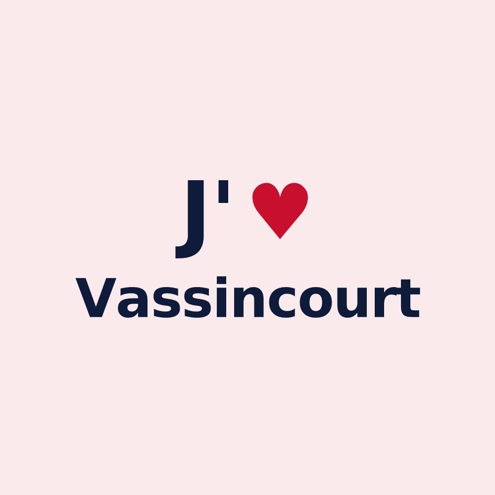 Magnet personnalisé Vassincourt — design J'aime Vassincourt
