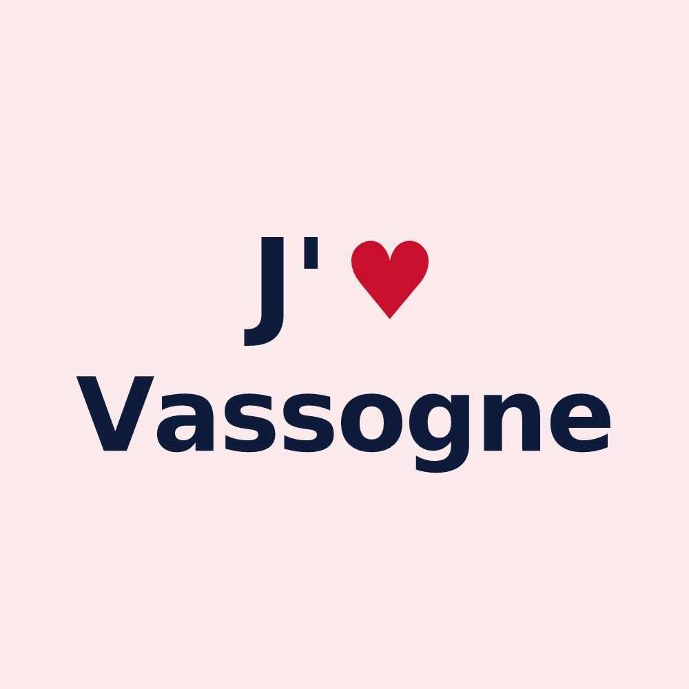 Magnet personnalisé Vassogne — design J'aime Vassogne