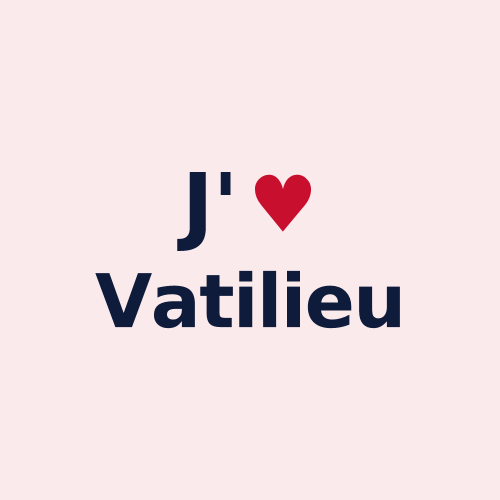 Magnet personnalisé Vatilieu — design « J'aime Vatilieu » imprimé sur le magnet