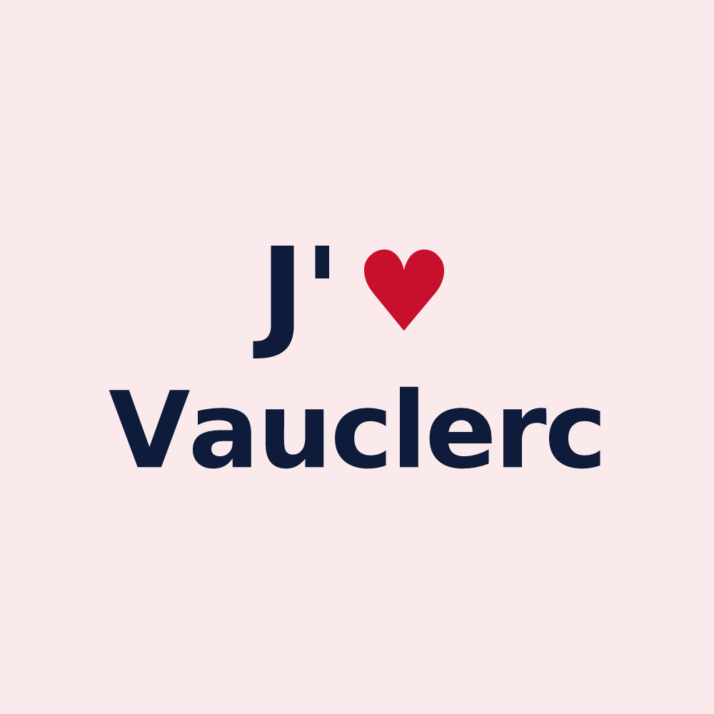 Magnet personnalisé Vauclerc — design J'aime Vauclerc