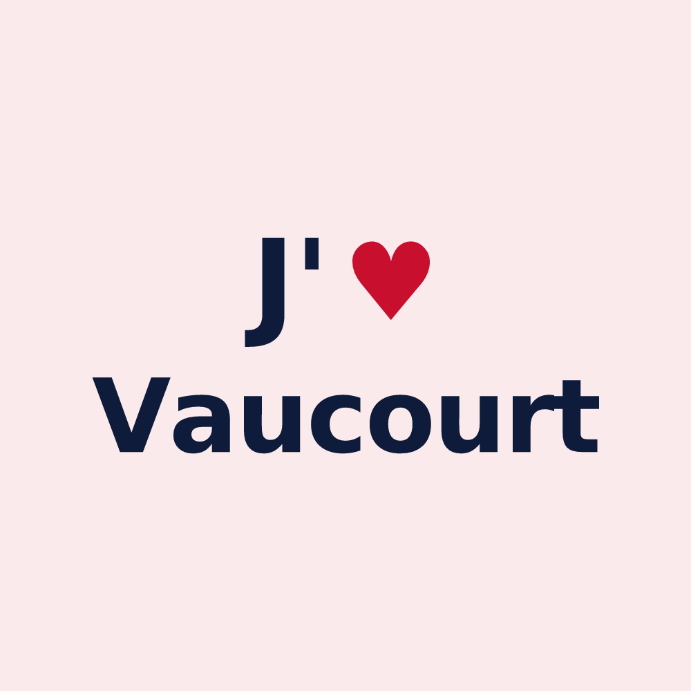 Magnet personnalisé Vaucourt — design J'aime Vaucourt