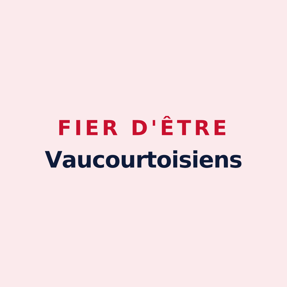 Magnet « Fier d'être Vaucourtoisiens » — design pour Vaucourtois