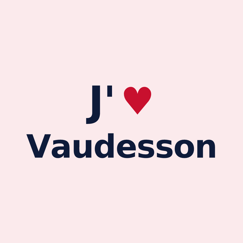 Magnet personnalisé Vaudesson — design J'aime Vaudesson