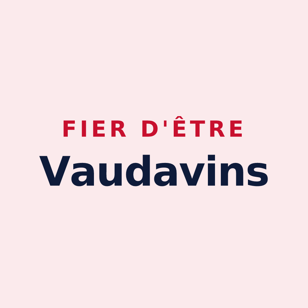 Magnet « Fier d'être Vaudavins » — design pour Vaudevant