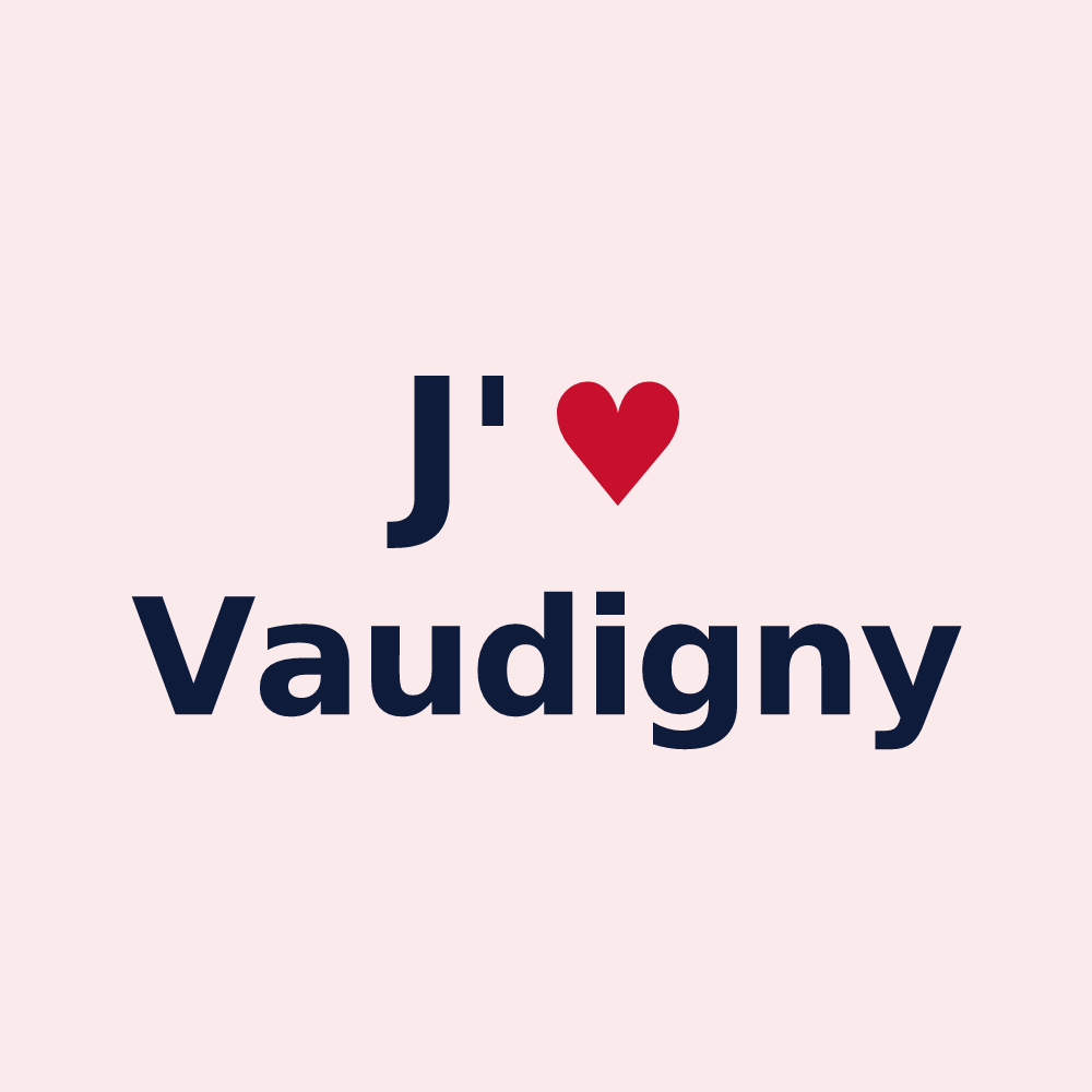 Magnet personnalisé Vaudigny — design J'aime Vaudigny
