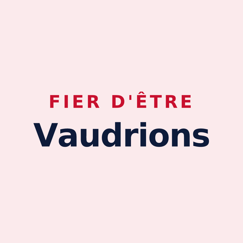Magnet « Fier d'être Vaudrions » — design pour Vaudrey