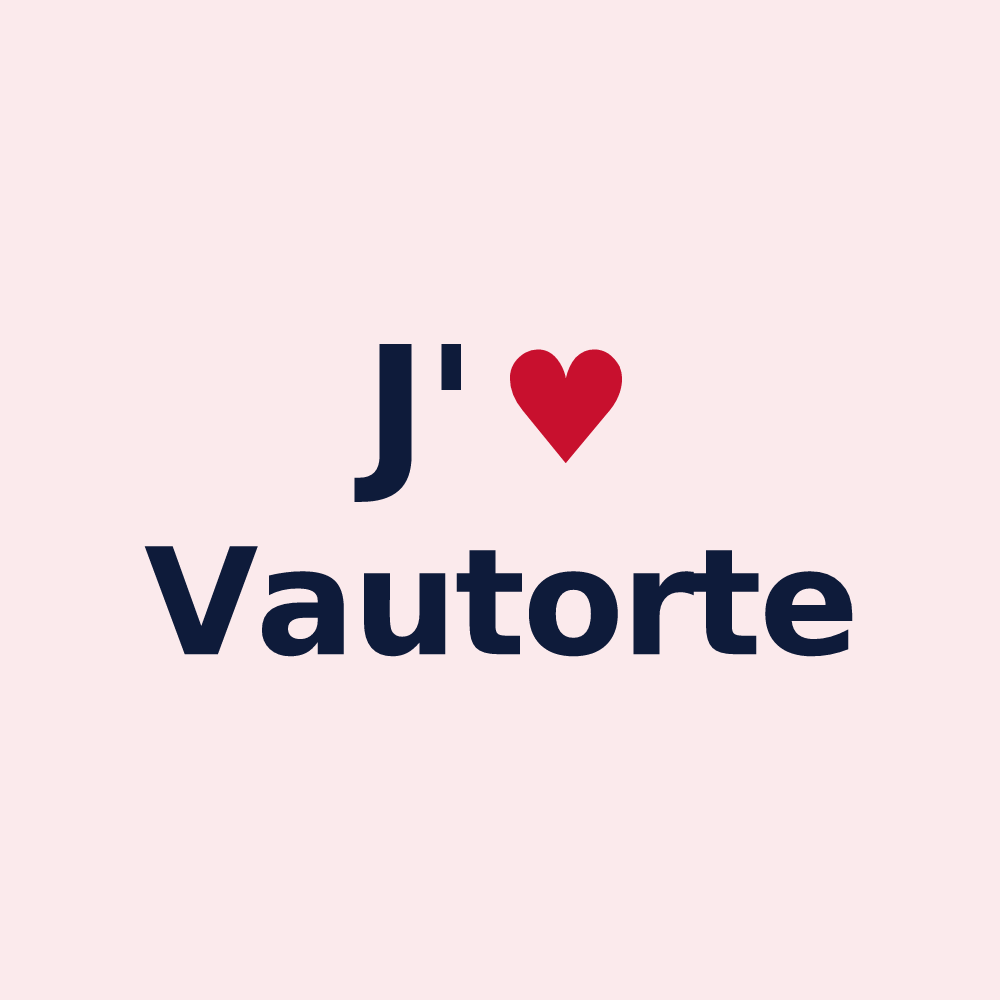 Magnet personnalisé Vautorte — design J'aime Vautorte