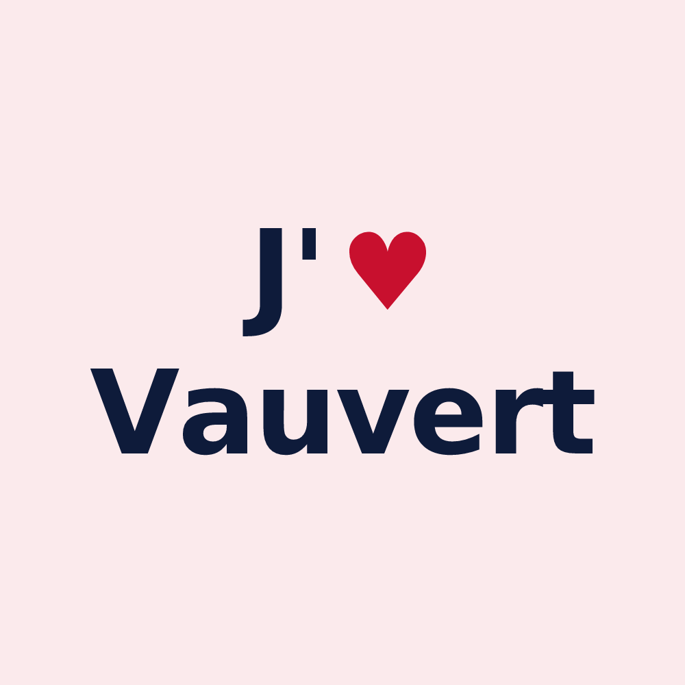 Magnet personnalisé Vauvert — design J'aime Vauvert