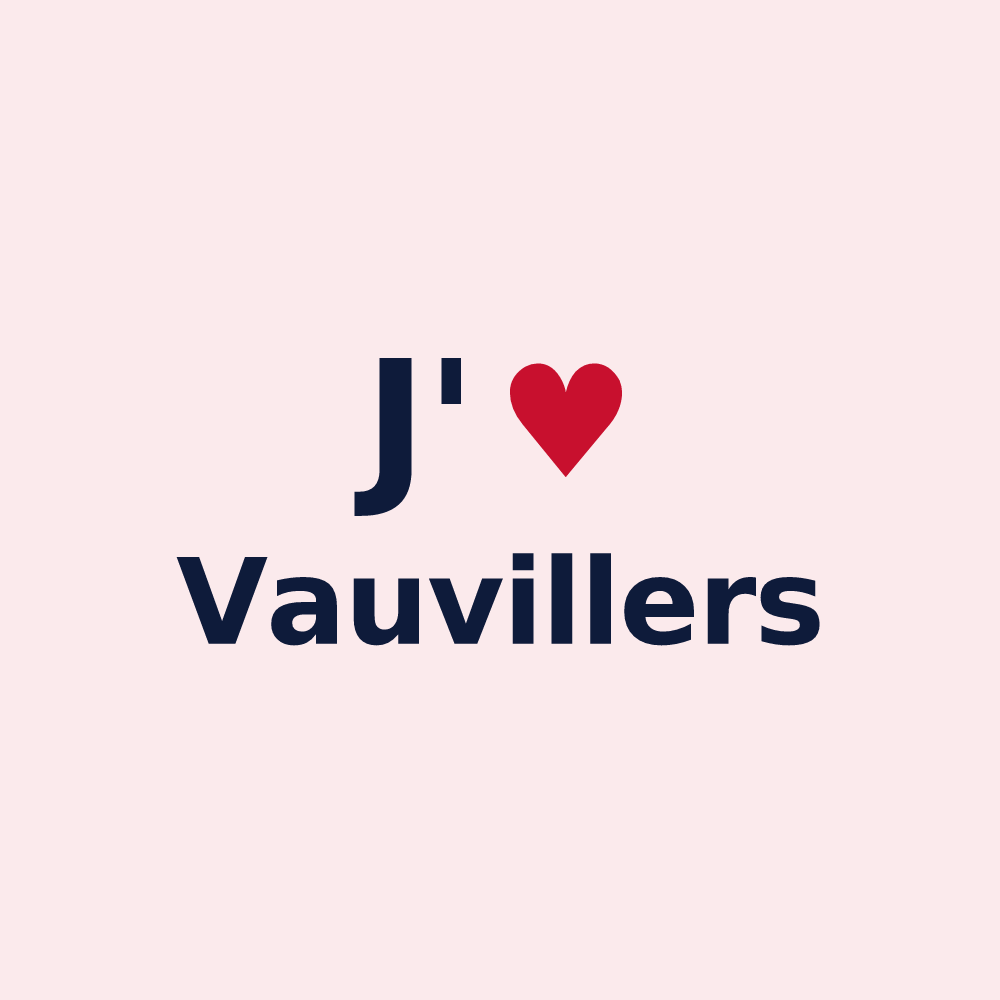 Magnet personnalisé Vauvillers — design J'aime Vauvillers