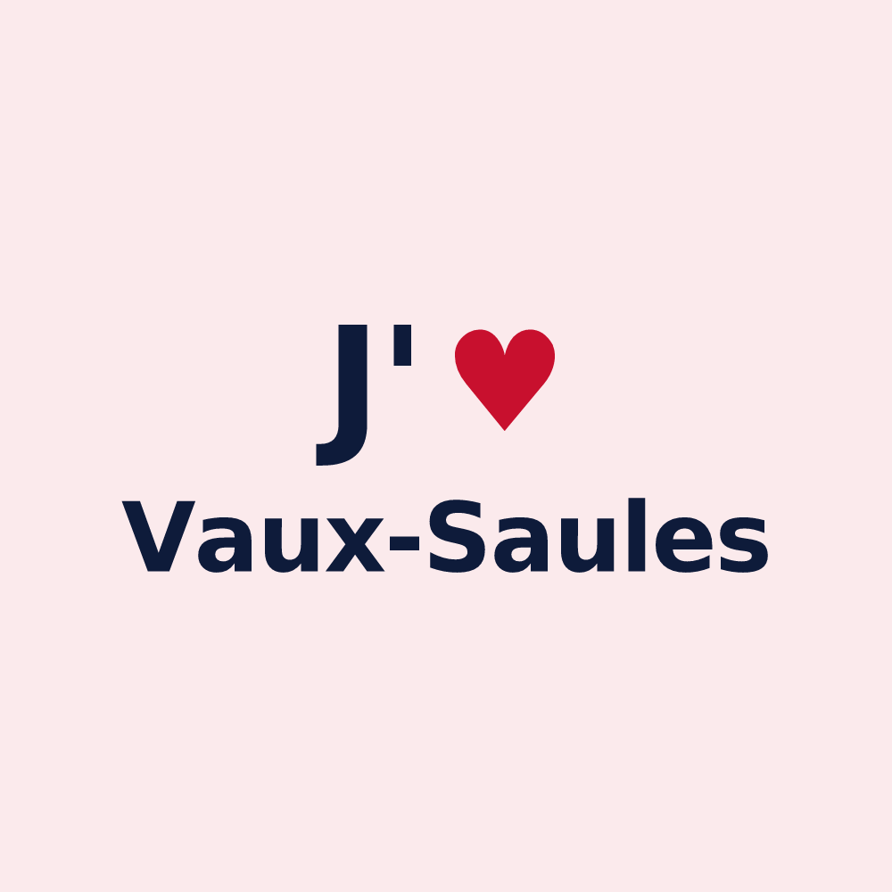 Magnet personnalisé Vaux-Saules — design J'aime Vaux-Saules