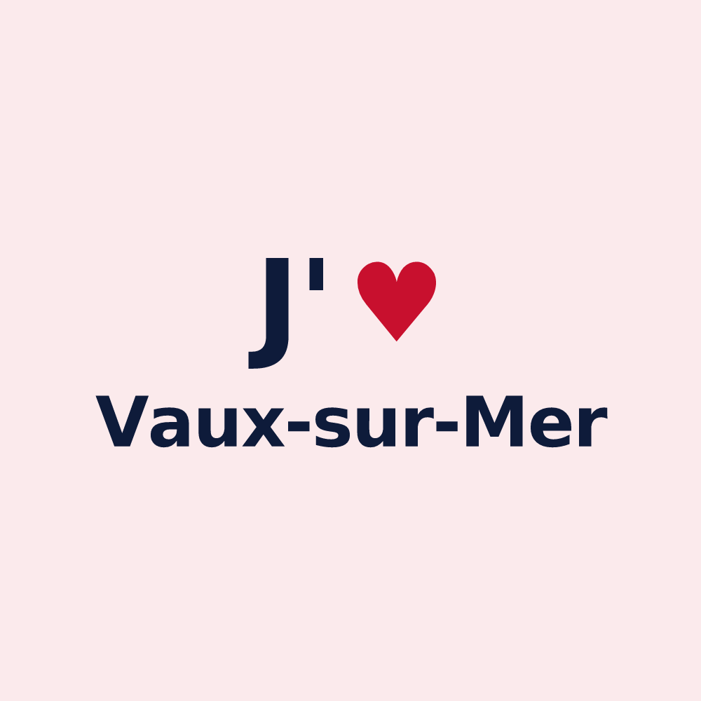 Magnet personnalisé Vaux-sur-Mer — design J'aime Vaux-sur-Mer