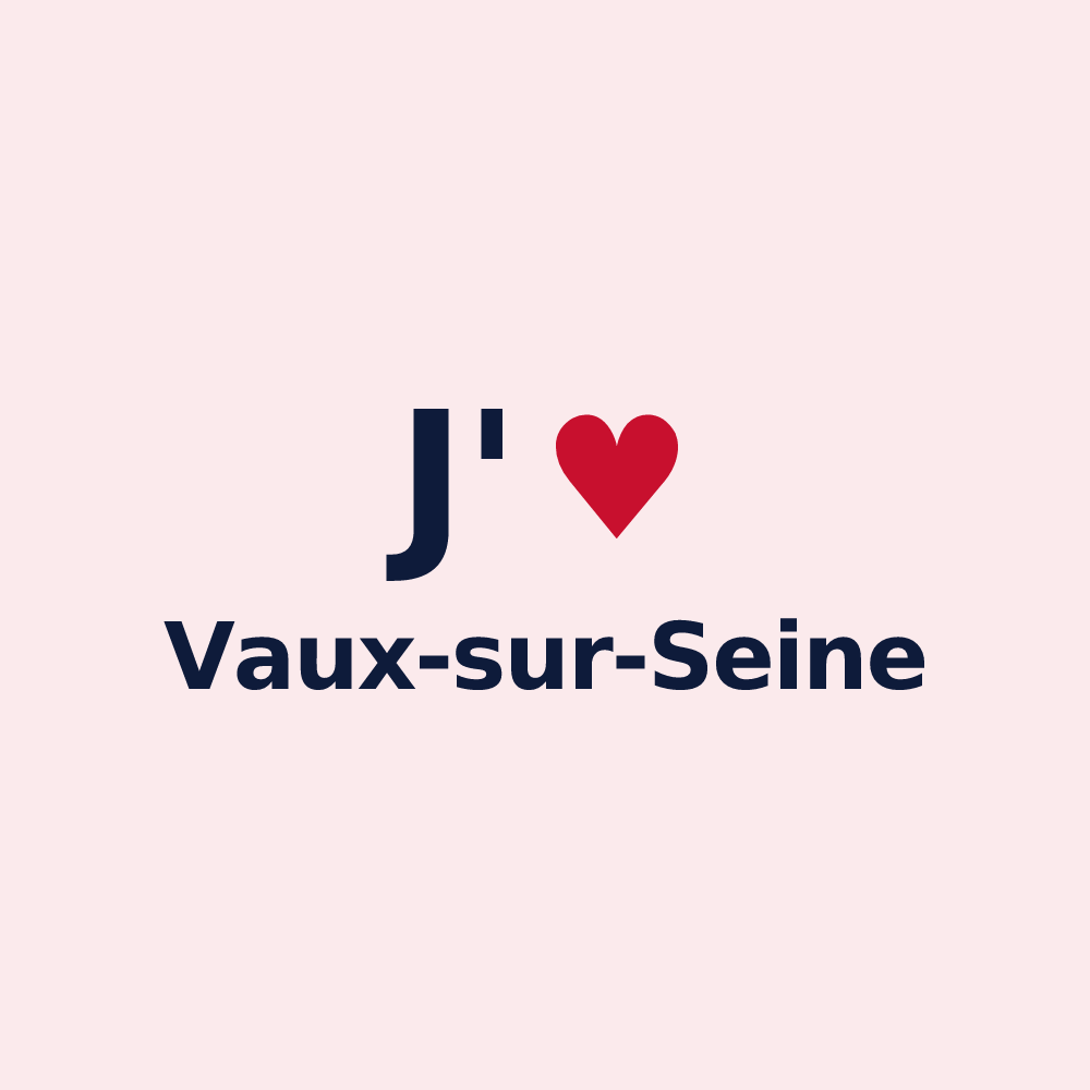 Magnet personnalisé Vaux-sur-Seine — design J'aime Vaux-sur-Seine