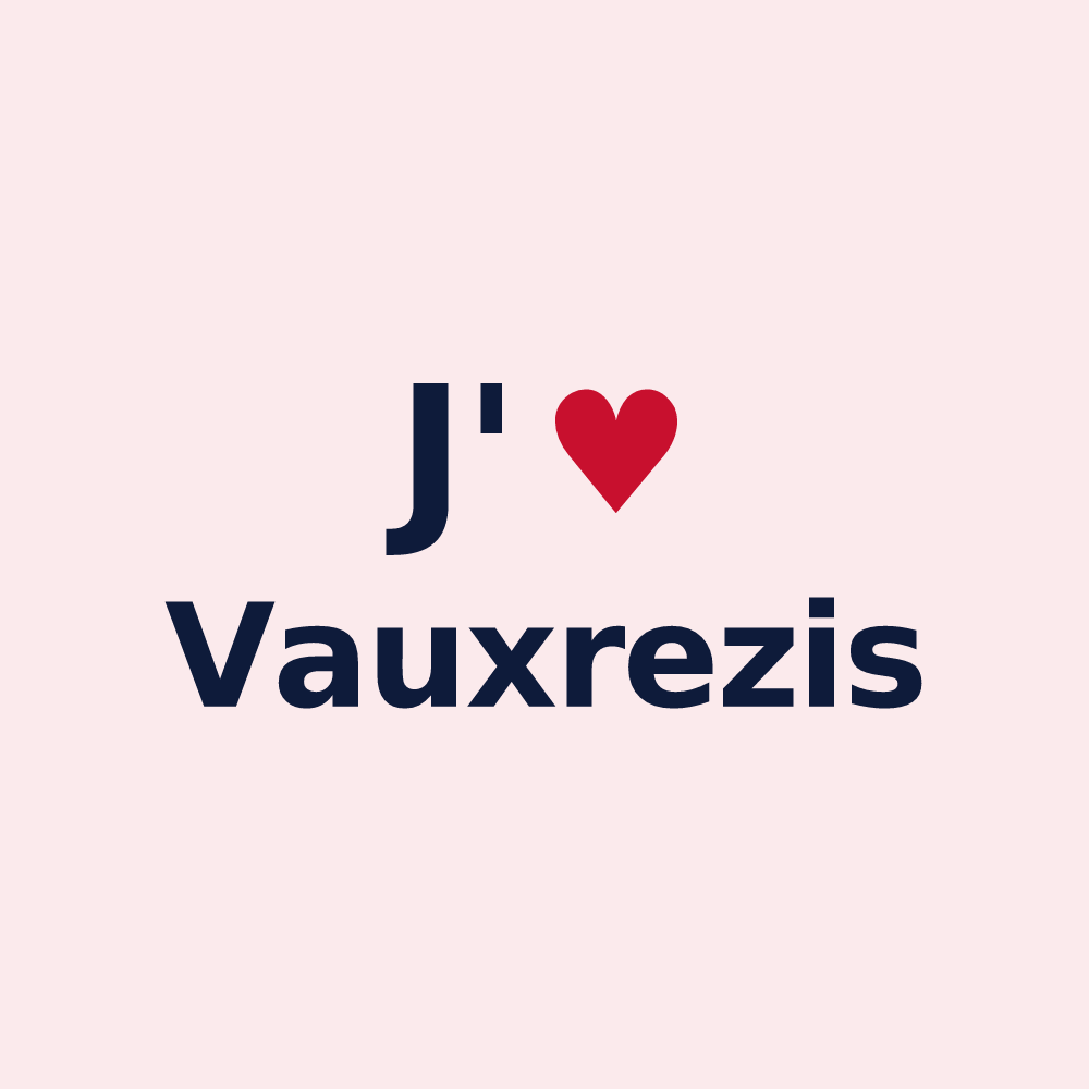 Magnet personnalisé Vauxrezis — design J'aime Vauxrezis
