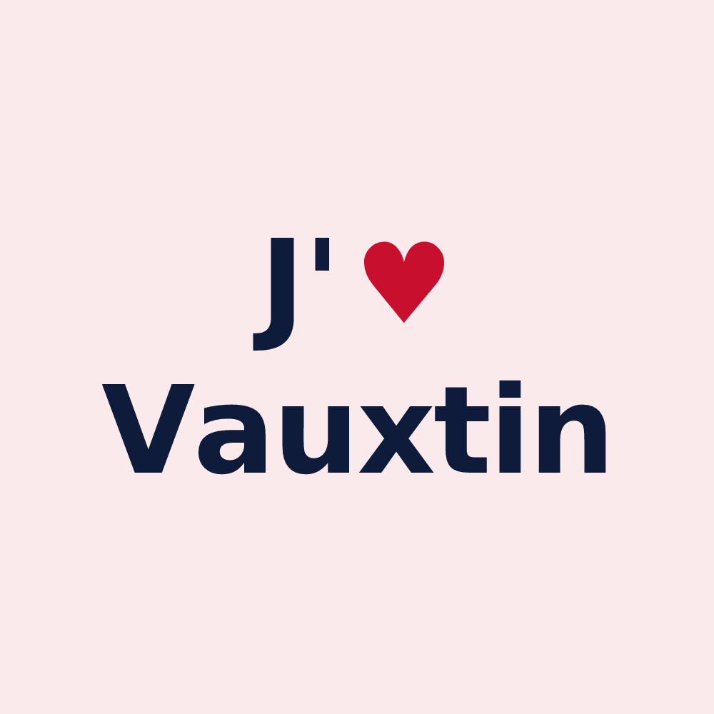Magnet personnalisé Vauxtin — design J'aime Vauxtin