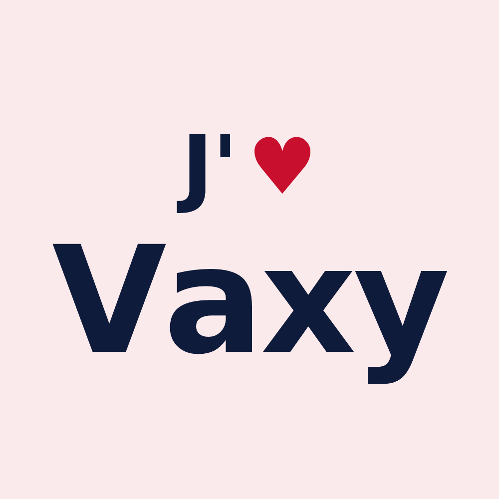 Magnet personnalisé Vaxy — design J'aime Vaxy